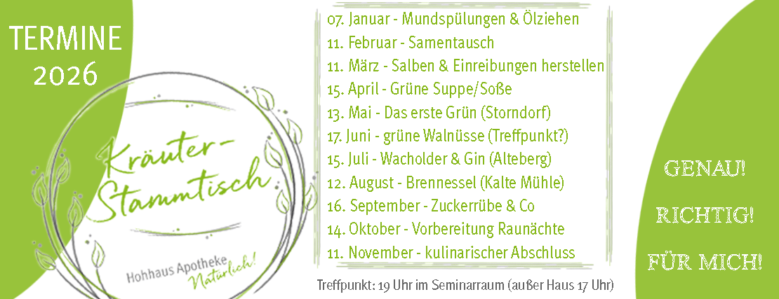 Termine Kräuterstammtisch 2026