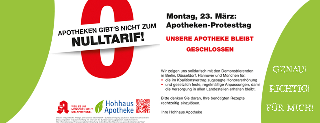 apothekenprotesttag 23.3. unsere apotheke bleibt geschlossen